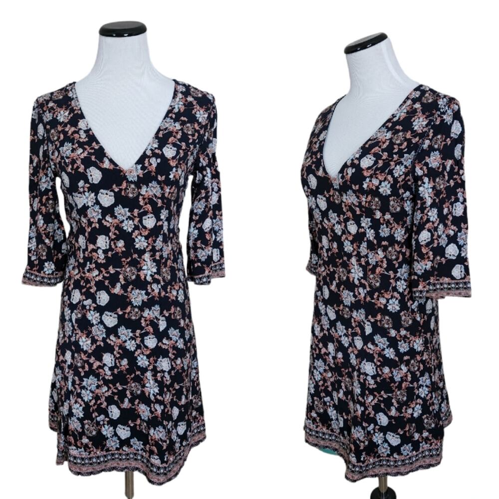 Altar'd State Blue Floral Mini Dress Small